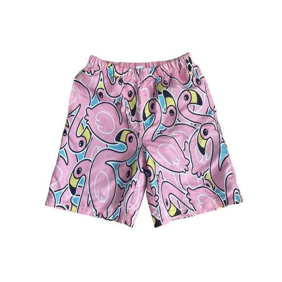 Na Other - Flamingo Swim Trunks, Boys L Pink #0393